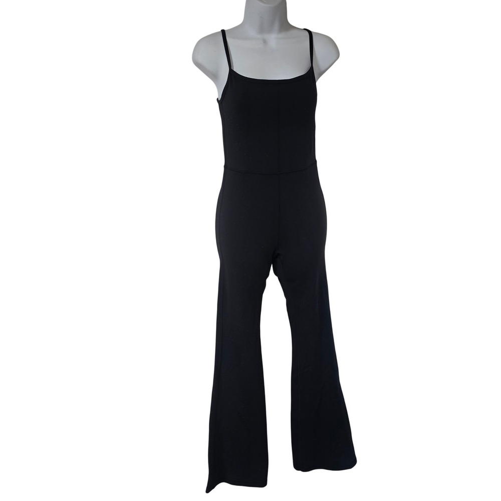 Wilfred Free Divinity Jumpsuit Women S Black Jersey Flare Athleisure Minimalist